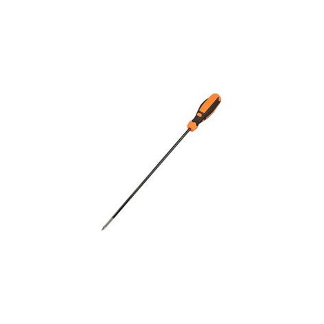 Tournevis cruciforme extra long cruciforme fendue 6 x 100 mm Tournevis magnétique Longueur de la tige 300 mm Longueur totale 420 mm Acier S2 Outils manuels de réparation à domicile (plat)