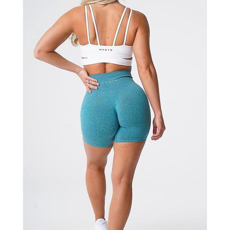 Nahtlose Profi-Shorts aus Spandex für Damen, Fitness, elastisch, atmungsaktiv, figurformend, für Freizeit, Sport und Laufen – M-Tel (1/5)