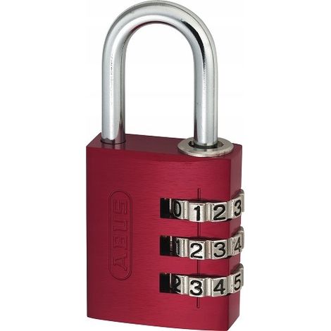 Candado de combinación Abus 724/30, código variable, rojo (1/5)