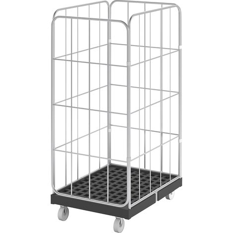 eurokraft basic, Roll-conteneur à grillage latéral, 4 côtés, (1/5)