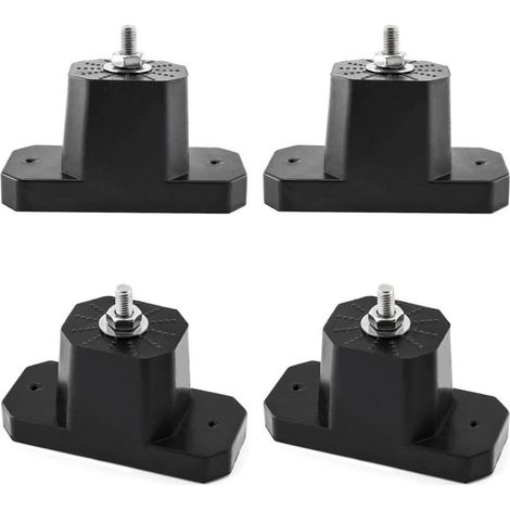 4-Piece Outdoor Air Conditioner Bracket, Anti-Vibration Air Conditioner, Air Conditioner Vibration Dampers, Indoor and Outdoor Air Conditioner Bracket (Black)