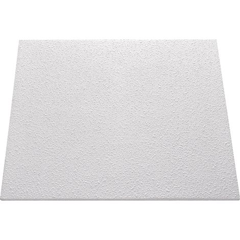 Dalle de plafond polystyrène expansé 10 x 500 x 500 mm – Lot de 8 pièces – Finition texturée pour installation facile – Decoflair
