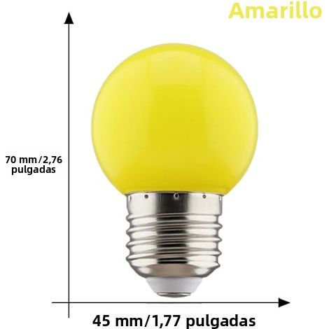 Ampoules LED bicolores (jaunes) G45 E27 220V Lampe de table/veilleuse d'intérieur (1/5)