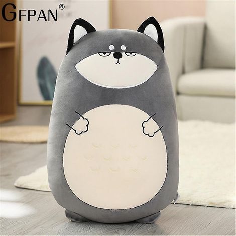 Kawaii Plüschtierkissen, großer Dinosaurier, Shiba Inu, süße Plüschmaus und -hase fürs Mädchenbett – 45 cm – Hund