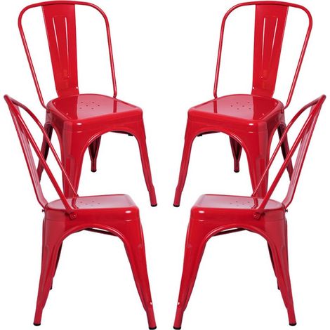 Packs Sillas Comedor - Pack 4 Sillas Torix - Rojo (1/5)