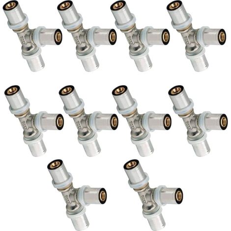 Lot de 10 Té égal D 20 multicouche à sertir RBM profil TH-H-U-B-F (1/3)