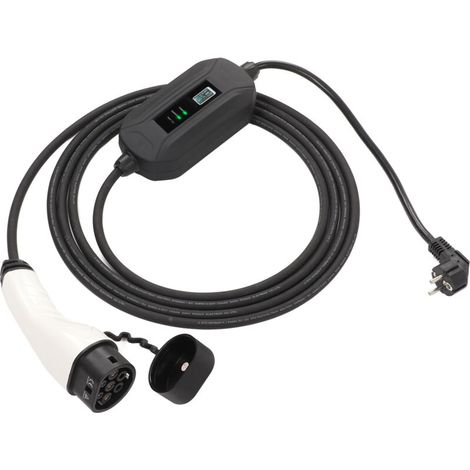 EV Charging Cable Type 2 IEC 62196 with EU Plug, LCD Display, 16A 3.6kW, Waterproof, CE TUV Certified for Type 2 Electric Cars (1/5)