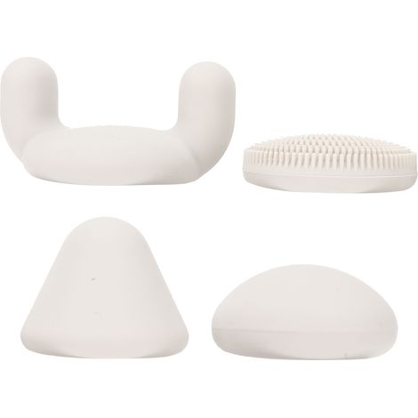 4 têtes de massage de remplacement en silicone gris clair, embout mini pour appareil de massage, soulage la fatigue, massage profond des tissus, lot de 4 pièces (1/5)