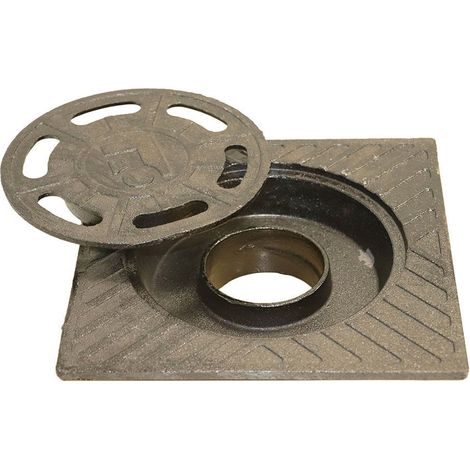 Patio Ablaufgitter aus Gusseisen 25 x 25 cm