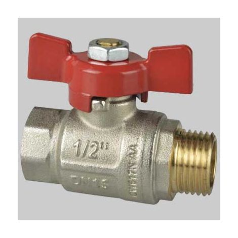 VALVOLA A SFERA M/F A PASSAGGIO TOTALE C/FARFALLA IN ALLUMINIO  1/2 PN 50     ICMA