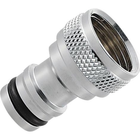 Schläfer 681000 Raccordo Portagomma Universale G 1/2" Ø 18,64 mm per Rubinetto da Giardino, Connettore Tubo Acqua, Portagomma Innesto Rapido in Ottone Cromo