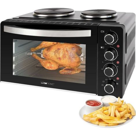 Clatronic KK3786 Forno combinato nero 28L con piani cottura (1/2)