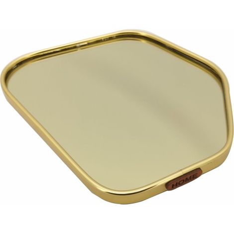 Vimin Box Vassoio Specchio Pentagonale Arrotondato 19 x16 Cm H 1,5 Cm Oro