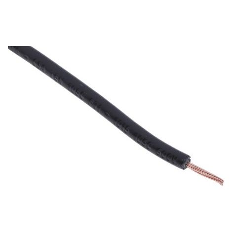 Hook Up Wire RS PRO UL1015, 0,5 mm², Noir, 22 AWG, 100m, 600/1 000 V ( Prix pour Bobine de 100 Mètres )
