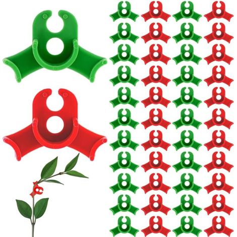 40 Pièces Pinces à Plantes, Pinces de Dressage de Plantes, Réglables Clips d'Entraînement à Faible Stress, Pinces de Support pour Plantes de Jardin à 90 Degrés, Pour Plantes Grimpantes (1/4)