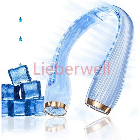 Ventilateur de cou ultra,silencieux sans pales 8 000 mAh , Bleu (1/5)