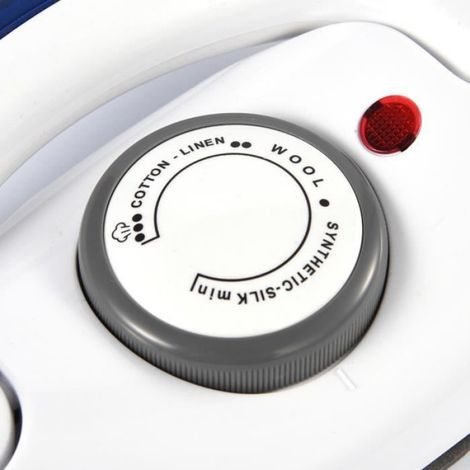 Fer À Repasser De Voyage - Vapeur Vertical - 17 7 Cm - Dual Voltage 110 220 V - Bleu Blanc - 1 Pièce (1/4)