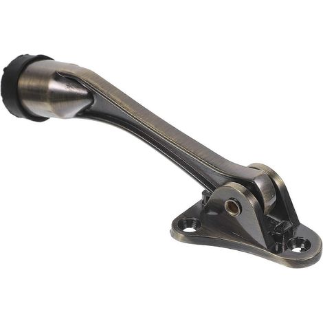 Butée de porte en forme de fer à cheval, à bras long, en alliage de zinc (bronze vert) (1/3)