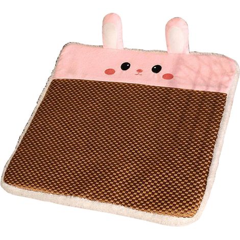 Coussin de chaise été forme cartoon, tapis en rotin confortable et respirant, haute douceur, motif lapin, pour bureau et salon, assise moelleuse. (1/5)