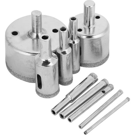 10-teiliges Diamant-Kernbohrer-Set (3–50 mm) für Keramikfliesen, Glas, Porzellan und Marmor (1/5)