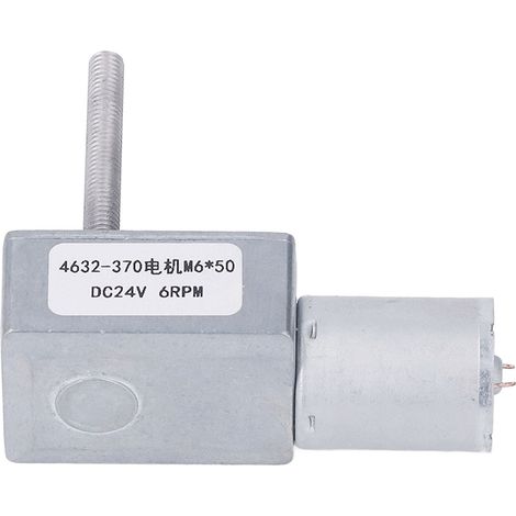 Schneckengetriebemotor 4632-370, Mikrogetriebe 24 V DC, M6 x 50 mm Welle, 6 U/min, Aluminium und Messing, für Winde (1/5)