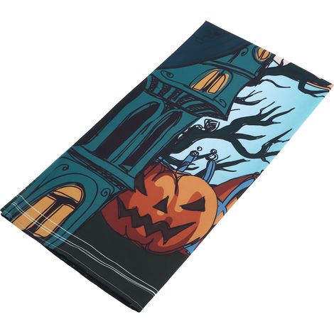 Tenture murale Halloween, toile de fond pour fête, décoration murale effrayante, tissu décoratif 200x150 cm (1/5)