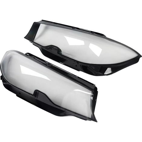 Cubierta de faros delanteros, material de policarbonato duradero, ajuste optimizado para sedanes compactos de lujo, par (1/2)