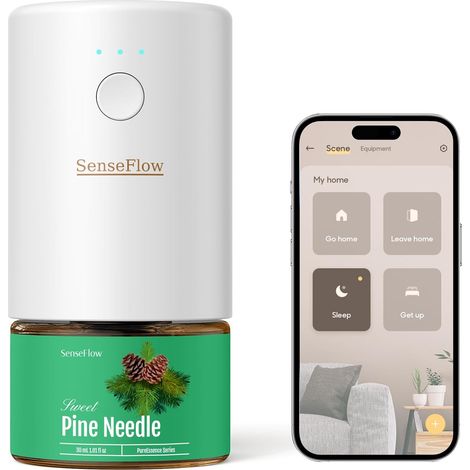 Diffuseur Huiles Essentielles Parfum Maison Smart WLAN SF101S Pro, Ultrasonique sans Eau, 100% Végétal, Aromathérapie 120 Jours, pour Maison, Hôtel Jusqu’à 100㎡ - Aiguilles de Pin (1/5)
