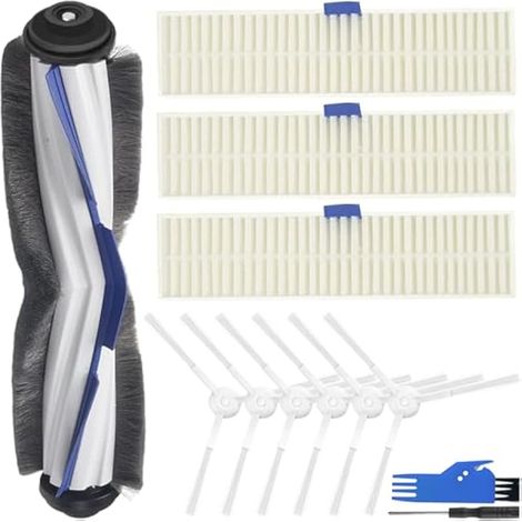 Brosse Principale Brosse Latérale Kit Filtre pour Tefal Explorer 60 Series pour Rowenta ZR740003 ZR740005 Robot Aspirateur Pièces de Remplacement Brosse à Rouleaux Filtre Hepa Accessoires Kit (1/5)