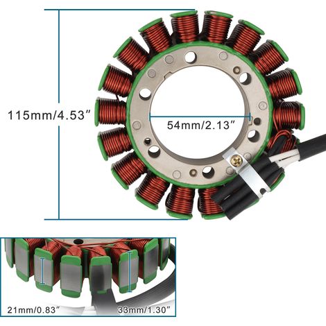 Bobine de stator pour générateur Yamaha TDM900 02-10 TDM 900 (1/4)