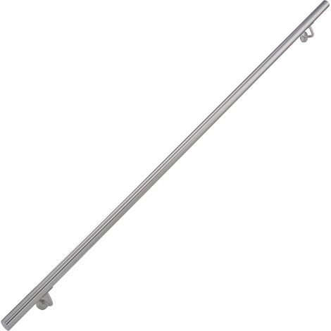 Corrimano ringhiera scala interno esterno 100 x 7,5 cm design elegante in acciaio inox argentato 130009424