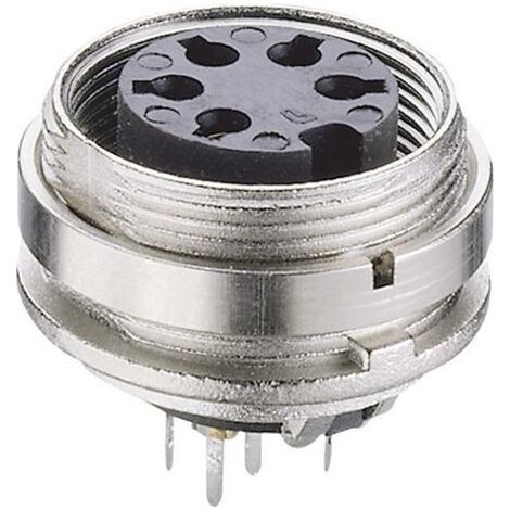 Connecteur rond DIN embase femelle, verticale Lumberg KGR 40 Nombre de pôles: 4 argent 1 pc(s) (1/3)