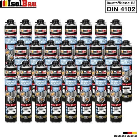 Brunnenschaum 24 x 750ml Bauschaum Pistolenschaum Montageschaum IsolBau (1/5)