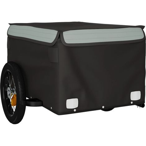 Remorque chariot transport de vélo 30 kg fer gris (1/5)