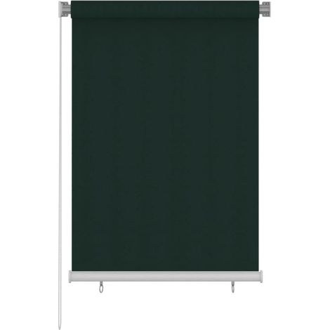 Persiana enrollable de exterior 105(ancho)x140(alto)cm verde oscuro HDPE vidaXL