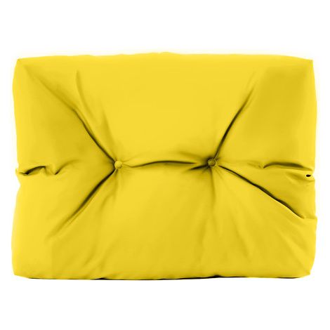 Gardenista - Coussins de Dossier Touffetés Pour Meubles de Jardin, Coussins de Dossier Résistants à l'eau 60x48x7 cm Pour Meubles d'extérieur en Palettes Européennes - Jaune (Coussins de dossier) (1/5)