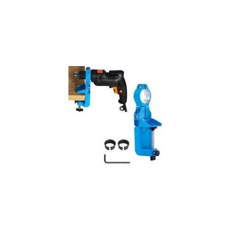 Support de perceuse électrique rotatif à 360°, support de perceuse à colonne, support de perceuse à étau pivotant avec pince de 43 mm (1/4)