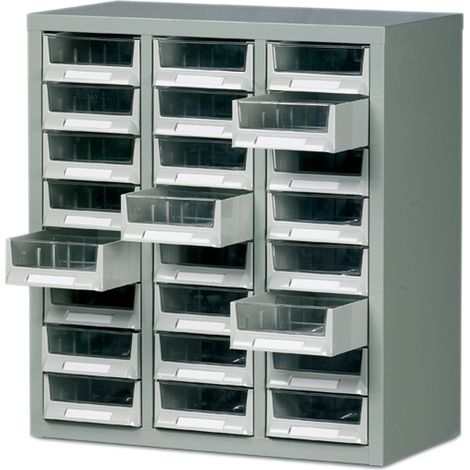 Armoire en acier 24 tiroirs RS PRO en ABS, 640mm x 586mm x 290mm ( Prix pour 1 ) (1/2)