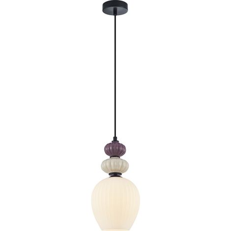 Suspension décorative noire multicolore en céramique 1xE27 40W (1/2)