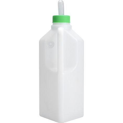 850 ml Silikon-Babyflasche für Kälber, Wasser- und Milchflasche mit weichem Trinkverschluss, Bauernhoftiere, weißer Kunststoff. (1/5)