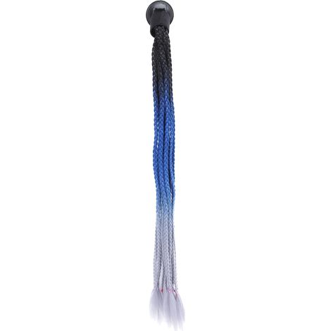 Casque moto style punk dreadlocks avec ventouses décoratives pour cheveux - Noir, Bleu, Gris (1/5)