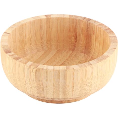 rond en bambou plat de service en bois naturel pour fruits