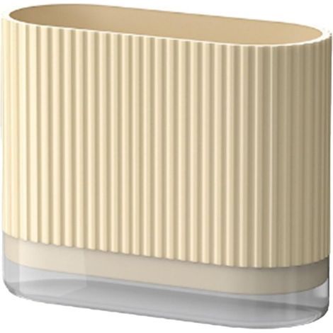 Portautensili in plastica beige CSPARCV, scolaposate da cucina, portautensili da cucina, porta cucchiaio portatile per la casa, 13,7 x 16,5 x 8 cm (1/5)