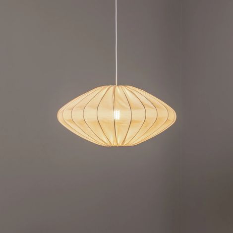 [NEUWERTIG] B-Ware Envostar Orlanda Hängelampe Baumwolle Weiß Ellipse Deckenlampe Lampe Leuchte830