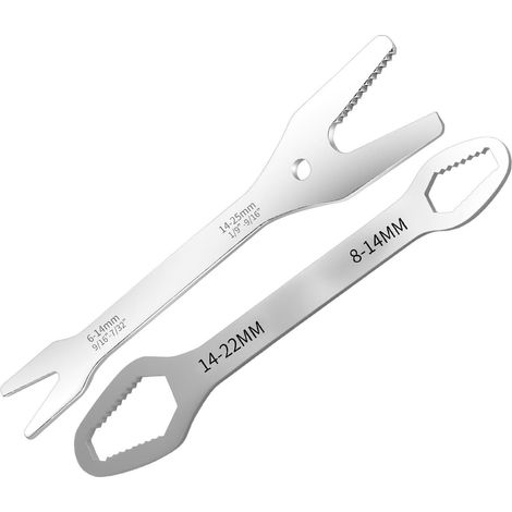 FLITI Self-Adjusting Adjustable Wrench, Multi-Function Wrench, Double Head with Easy Grip, Solid Universal Tool Set for Furniture, Compact Electric Design, Bicycle Repair Accessory (1/4)