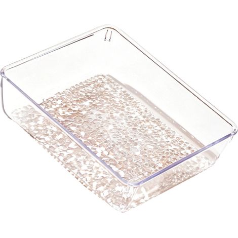 Bandeja de plástico transparente para frutas, rectangular, estilo 1