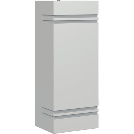 Applique murale d'extérieur argenté acier inoxydable