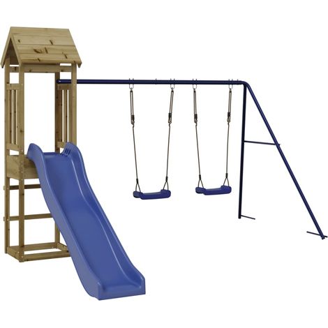 "Zona de juegos exterior 255 x 160 x 162 cm madera de pino impregnada 020004631" (1/5)
