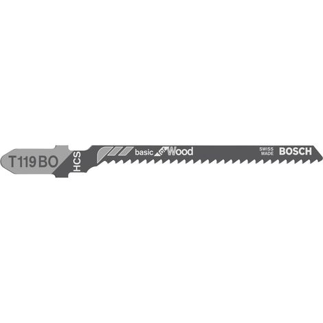 3x Lames de scie sauteuse T 119 BO Basic for Wood (1/2)