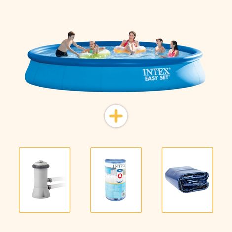 Intex Piscine Easy Set Ronde - 457x84 cm - 4-pièces  S21308